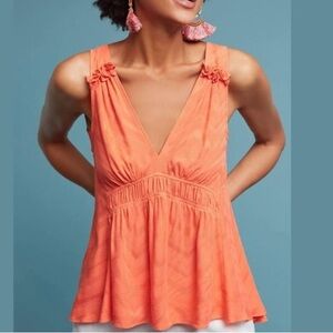 Maeve Anthropologie Bretta Gathered Tank Top